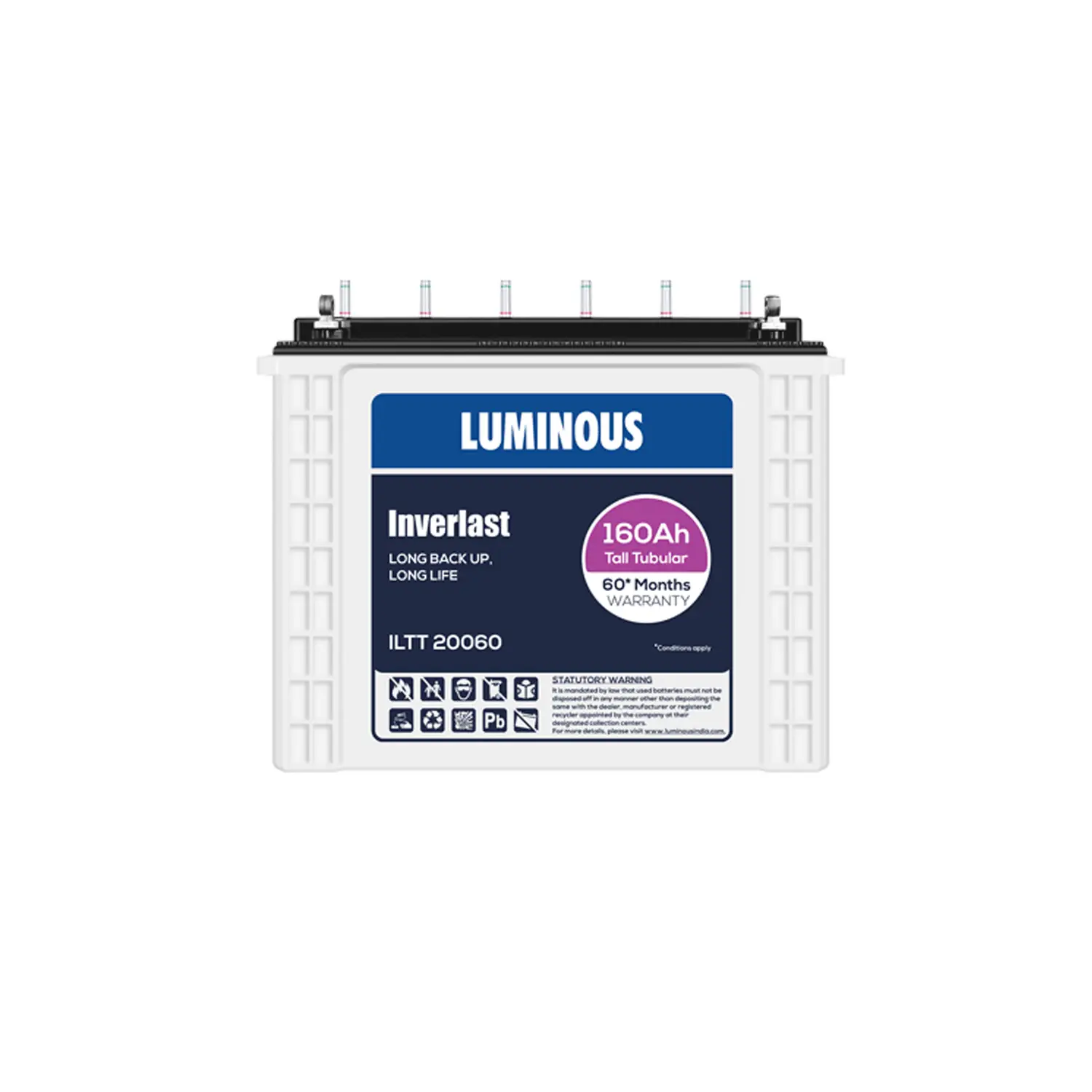 Luminous Tubular Battery 160 Ah- Inverlast