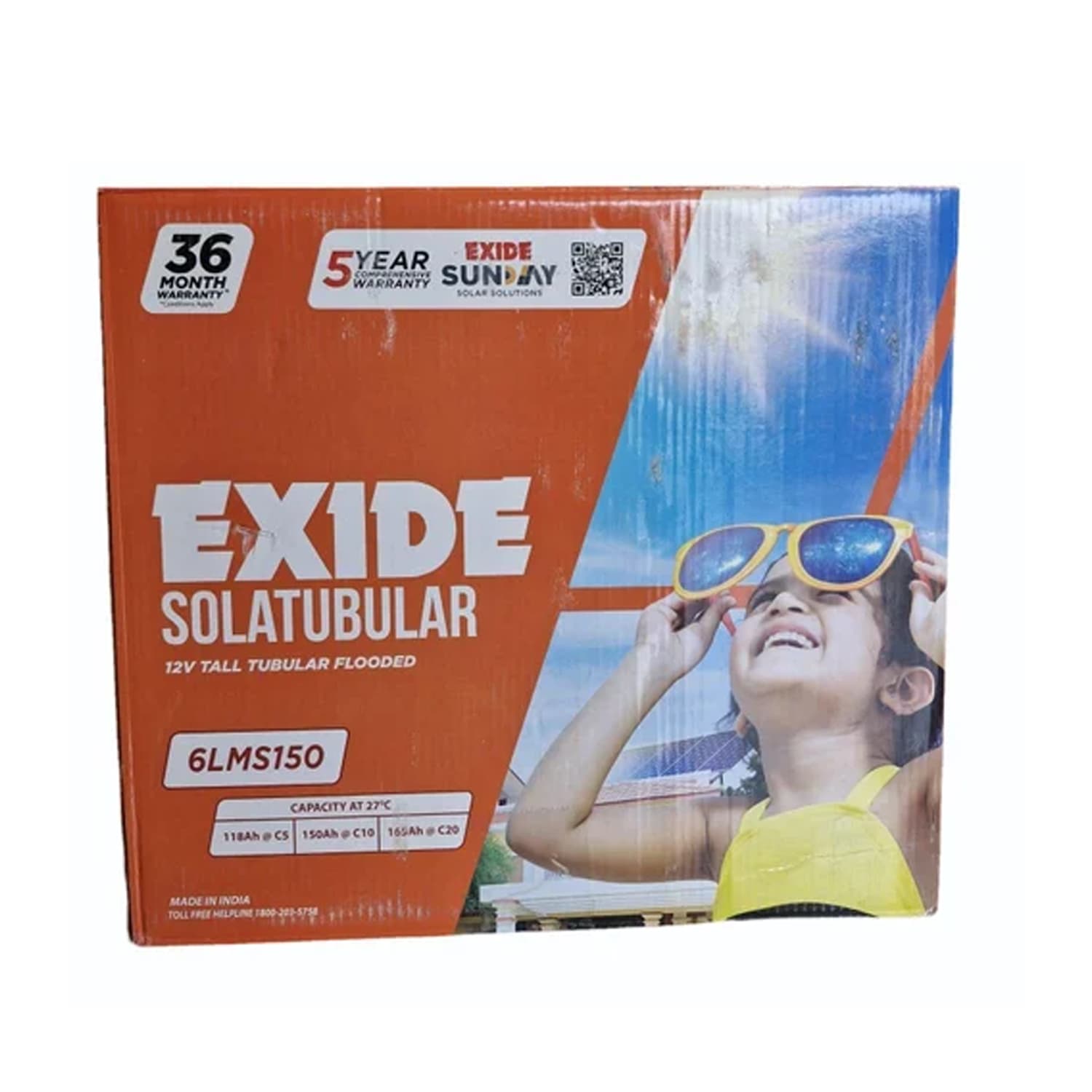 Exide Sola Tubular Battery 150 Ah - 6LMS 150