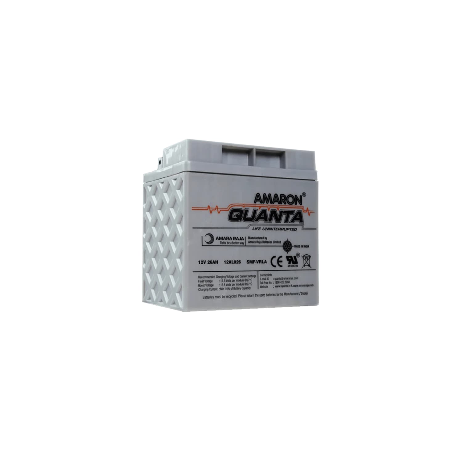 Amaron Quanta 26 Ah VRLA Battery
